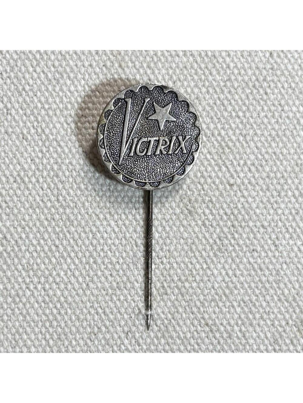 Vintage Victrix Advertising Stick Pin Star Logo Cheney NY Lapel Badge